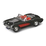 1957 Chevrolet Corvette Black 1 43 Diecast Car Model by Yat Ming 1%3A43 Road Signature series