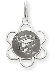 Sterling Silver Graduation Day Disc Charm