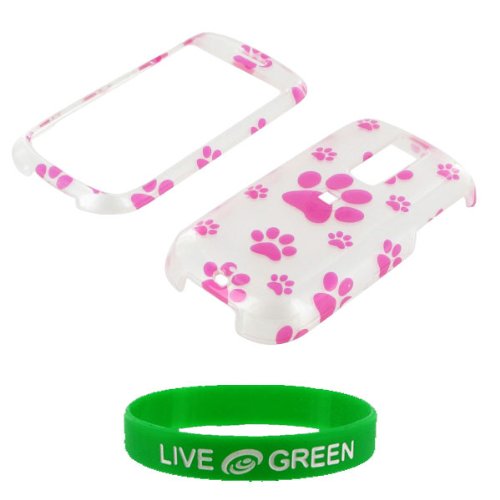 Pink Dog Paws Design Snap On Hard Case for HTC myTouch 3G Magic Phone, T-Mobile