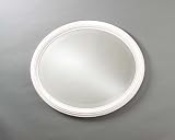 Oval Framed Wall Mirror White Finish