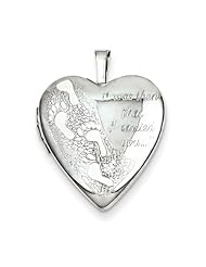 Sterling Silver 20mm Footprints Heart Locket. Metal Wt- 3.4g