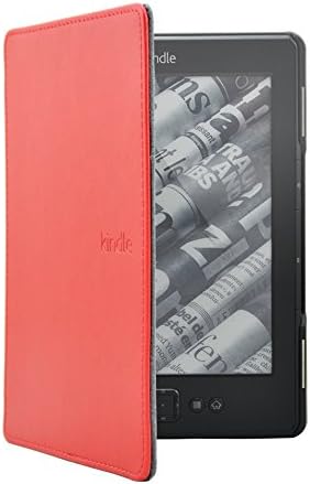 VersionTech Red Slim PU Leather Protector Protective Case Bag Cover for eBook eReader Amazon Kindle 4 5 6" Inch Tablet
