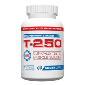 Testosterone Booster For Men- T-250, 120 capsules Maximum Strength Capsules, Best Testosterone Booster For Men