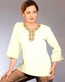 Simply Super Hand Emb Ladies Designer Tops Kurta Kurti Dresses Tunics Blouses-S Size