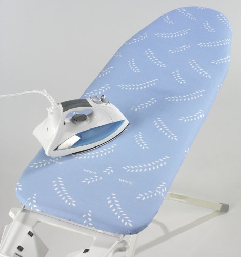 Wenko 1201633100 Bügeltischbezug Air Comfort XL - 4 mm Komfortpolsterung, Baumwolle, XL - 140 x 45 cm, blau-weiß