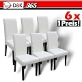 6 Esszimmerst�hle mit Lehne Leder Essgruppe Sitzgruppe Beige - FBEZST01BG6X