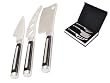 Legnoart LATTEVIVO Cheese Enthusiast's 3pc Knife Set - Fully Forged with Metalply Handles