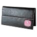 Deere Black Leather Checkbook Cover and Wallet Combo - Pink Logo