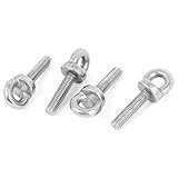 uxcell アイボルト M5 x 20mm 金属材質 機械 マレアイボルト DIN580 4個入り