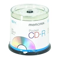 Memorex 210 MB 24x Pocket CD-R Mini-Discs 50-Pack Spindle