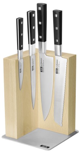 Fissler Profession Magnetic Knife Block Equipped With Japanese Knives, 4 Piece
