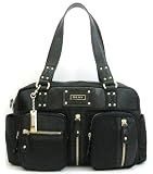  Dkny (donna Karan New York) Leather And Satin-like Nylon Large Satchel In Black (dkny Handbags, Purses, Bags)