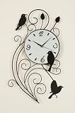 Ashton Sutton ST3386 Metal Bird Pendulum Wall Clock