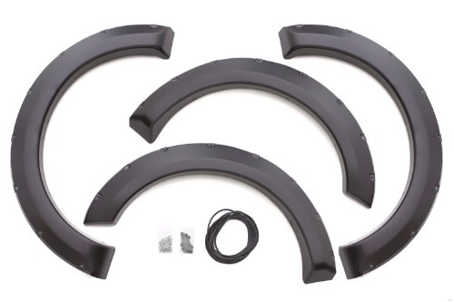 Lund RX311S Elite Series Black Rivet Style Standard Front and Rear Fender Flare - 4 Piece