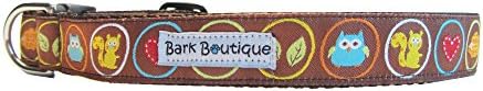 Bark Boutique USA Made Designer 1" Dog Collar - Nature Friends - L (14-22")