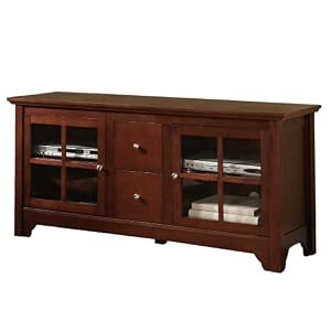 Walker Edison 52-Inch Solid Wood TV Console with Drawers