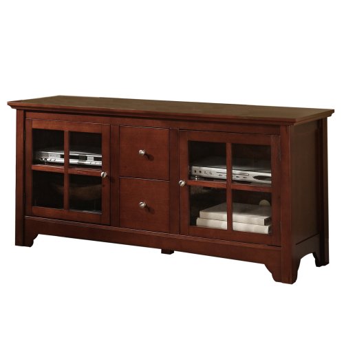 Walker Edison 52-Inch Solid Wood TV Console with Drawers