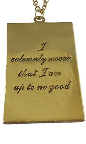 Harry Potter The Marauders Map Necklace (Gold Color)