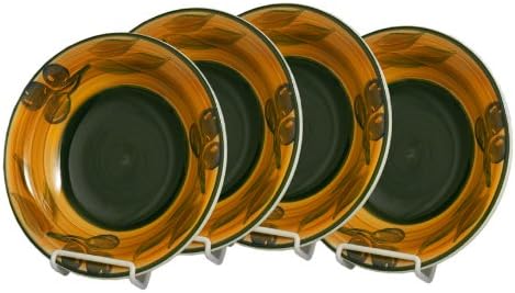 European Gift Olive Dinner Bowls, Set of 4