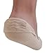 Stomper Joe 4 Pack Premium Cotton No Show Socks for Women, Non Slip, Low Cut Beige XS