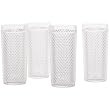 Vintage Cut Acrylic Tumblers, Set of four - Clear