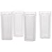 Vintage Cut Acrylic Tumblers, Set of four - Clear