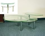 Acco Furniture Foot Ball Swivel Glass Top Coffee Table