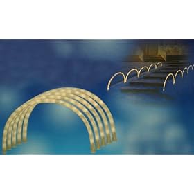 Set of 5 Lighted White Archways Outdoor Christmas Decorations