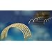 Set of 5 Lighted White Archways or Pathway Markers Outdoor Christmas Decorations