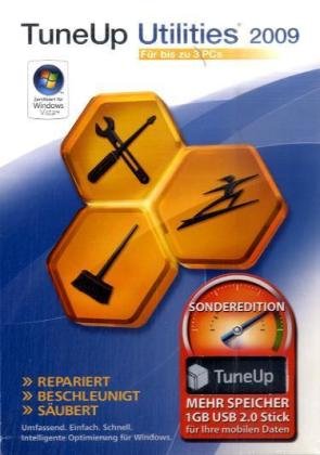 TuneUp Utilities 2009 für bis zu 3 PCs, Sonderedition, CD-ROM u. USB-Stick Repariert, beschleunigt, säubert. Umfassend. Einfach. Schnell. Intelligente Optimierung für Windows. Für Windows Vista/XP (SP2)