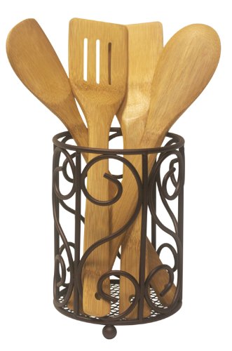 Home Basics Bronze Cutlery Holder Home Basics Bronze Cutlery Holder