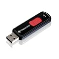 Transcend JetFlash 500 - Memoria USB 2.0 de 4 GB, color negro y rojo