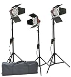 Fancierstudio 2400 Watt Barndoor Video Lighting Kit Light Kit Halogen Lighting Very Bright By Fancierustudio FL100R3
