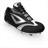 Women's Accelerate Metal Pitching Toe Softball Cleats in Black/Sliver