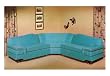 Blue Corner Sectional Sofa Home & Heh Art Poster Print, 18x13