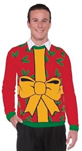 Forum Novelties Adult All Wrapped Up Red Ugly Christmas Sweater, Multi, Medium