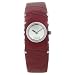 D&G Ladies Cottage Quartz Watch DW0355 With Silver Analogue Dial And Red Leather Strap