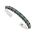 Thin Sterling Silver Reconstituted Turquoise Stone Bali Bead Cuff Bangle