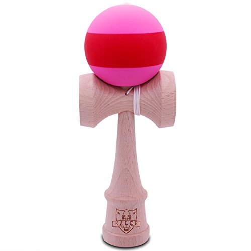 Kendama Rubberized Pink & Red Matte And Extra String