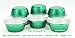 KitchenDance Disposable Aluminum Colored Baking Cups- Creme Brulee cups- Dessert Cups- 4 oz. Size with Lids (100, Green w/Flat Lid)