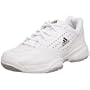 adidas Women's Ambition Logo IV Tennis Shoe,White/Black/Silver,10 M