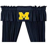 University of Michigan Wolverines Window Treatments Valance and Drapes