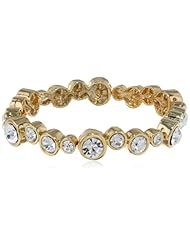 T Tahari Crystal Circle Stretch Bracelet, 8.5"