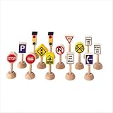 410UiU1UDEL. SL160  Plan Toys City 601 001 road signs and traffic lights