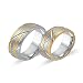 Hochwertige Eheringe aus 750er Gelb- und Weissgold mit Diamant WR0016-7s