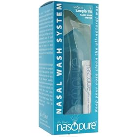 New Neti Pot Nasal Wash / Sinus Irrigation Beginner Kit by Nasopure with 8 ounce bottle