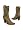 Alberto Gozzi Olive Hair-calf and Leather Decorated Booties 5.5 US | 3 UK | 36 EU