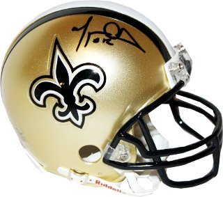Marques Colston Signed Saints Mini Helmet
