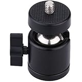 EXMAX Tripod Mini Ball Head for DSLR Camera Camcorder Light Bracket Swivel 1/4" Screw
