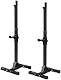 Zeny&reg; Pair of Adjustable Standard Solid Steel Squat Stands Barbell Rack Free Bench Press Stands